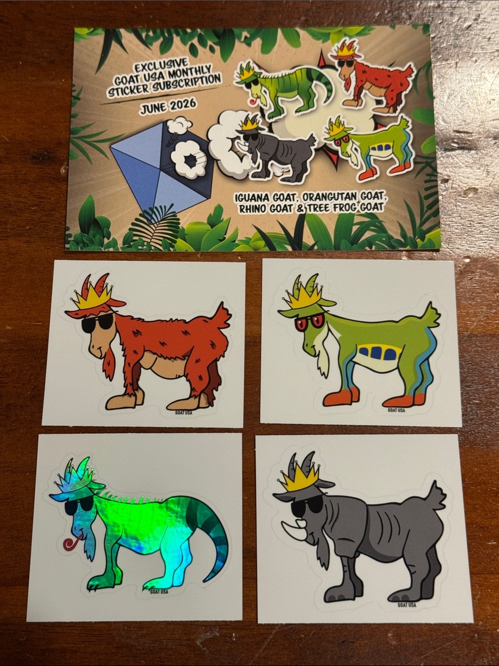 GOAT USA June 2026 Subscription Stickers